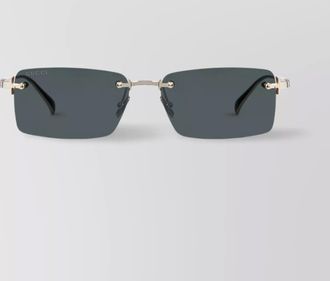 Gucci rectangular metal frame sunglasses