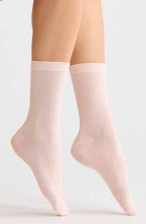 Nordstrom Ribbed Dress Socks in Pink Wisp at Nordstrom, Size 9