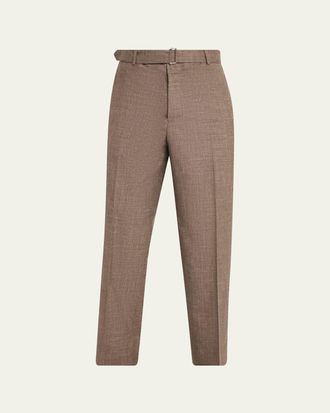 Officine G&eacute;n&eacute;rale Hoche Wool-Linen Tailored Pants