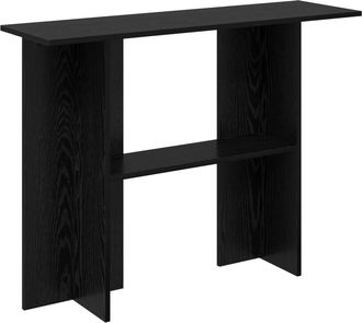 vidaXL Mesa Consola Roble Negro 100 X 30 X 75 Cm Madera De Ingenier&iacute;a Vidaxl