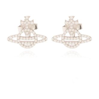Vivienne Westwood Zilveren oorbellen - Dames - Oorbellen - Grijs - ONE Size - Accessoires