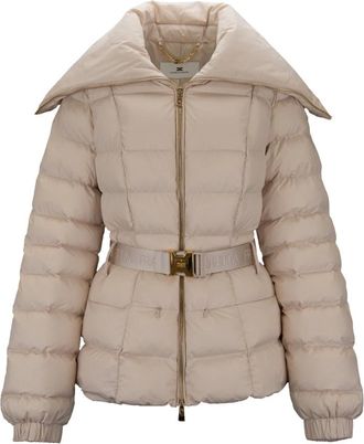 Elisabetta Franchi Dames, Jassen, Beige, Maat: XL Polyamide