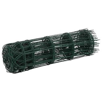 Berkfield Home Decorative Garden Border Fence Powder-coated Iron 25x0.65 m in Green