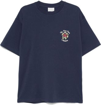 Dr&ocirc;le de Monsieur slogan-print T-shirt - men - Cotton - M - Blue