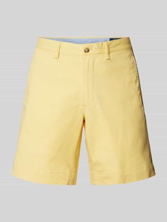 Polo Ralph Lauren Stretch Straight Fit Shorts mit G&uuml;rtelschlaufen Modell BEDFORD in GELB, Gr&ouml;&szlig;e 30