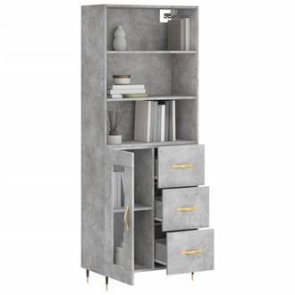 Berkfield Home Highboard Concrete Grey 69.5x34x180 cm Engineered Wood