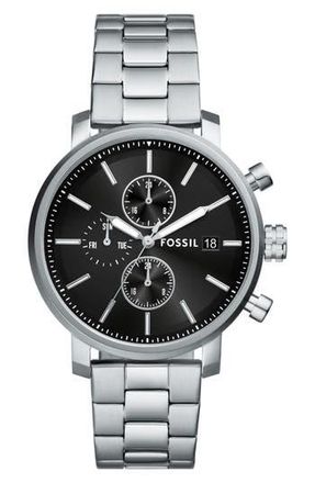 Fossil Rhett Multifunction Stainless Steel Watch in Silver at Nordstrom Rack