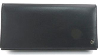 Cartier Black Leather Long Wallet (Bi-Fold) (Pre-Owned)