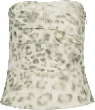 Rotate Top con stampa denim - Toni neutri