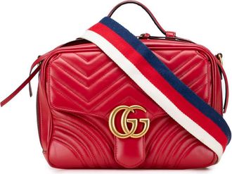 Gucci Pre-owned Gucci Small GG Marmont Matelasse Leather Sylvie Top Handle Satchel Ladies 498100 493075