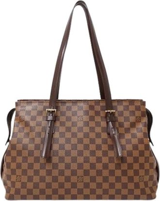Louis Vuitton Pre-owned Tote Bags, female, Brown, Size: ONE SIZE Pre-owned Damier Canvas Tote Bag