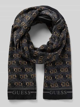 Guess Schal mit Label-Print Modell KARNILLA in Black, Größe 1