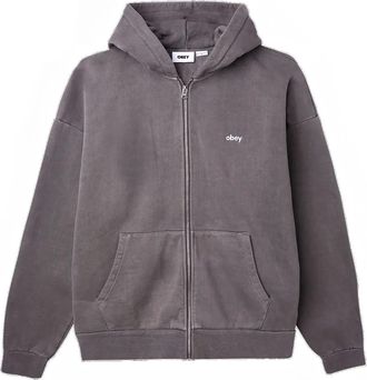 Obey Felpa con cappuccio e zip - Grigio