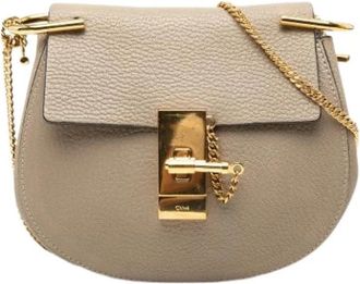 Chlo&eacute; Pre-owned Drew Cross Body Bag - Dames - Vintage Schoudertas - Beige - ONE Size - Leer - Vintage