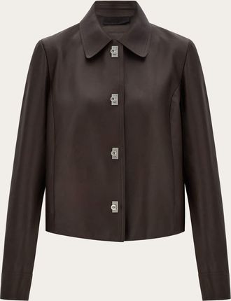Ferragamo Donna Giacca dritta in nappa Marrone