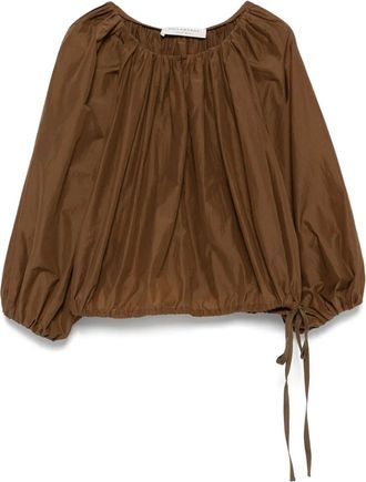 Philosophy di Lorenzo Serafini Blusa crop - Marrone