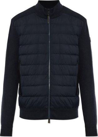 Moncler Gevatte Vest - Heren - Vesten - Blauw - S - Wol - Truien & Vesten