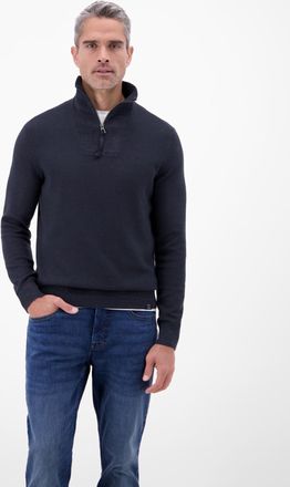 Lerros Strickpullover LERROS LERROS Herren Stricktroyer in Twist-Struktur, Herren, Gr. L, classic navy, 100% Baumwolle, ohne Ausschnitt, Pullover Strickpullo