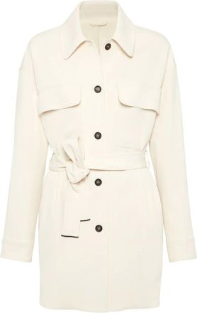 Brunello Cucinelli Giacca con cintura - Bianco