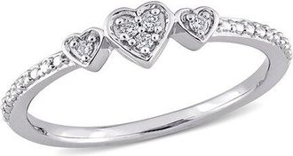 Rina Limor Silver 0.05 Ct. Tw. Diamond Ring