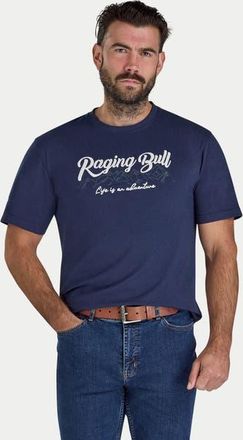 Raging Bull Embroidered Mountains T-Shirt in Navy Marl at Nordstrom, Size Xxx-Large