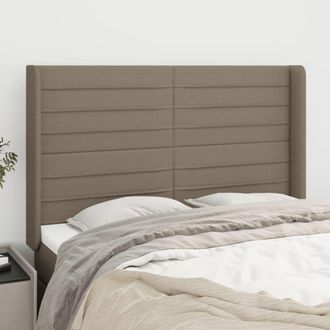 vidaXL Cabecero Con Orejas De Tela Gris Taupe 147x16x118/128 Cm Vidaxl