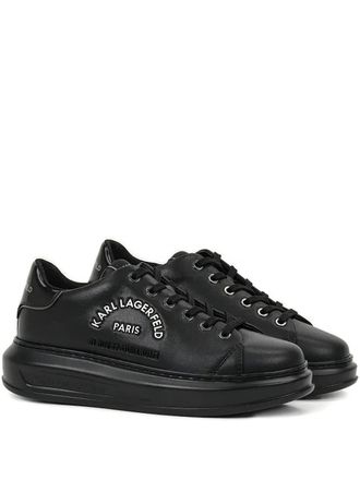 Karl Lagerfeld Sneakers con suola rialzata e logo - Nero