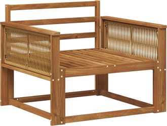 vidaXL Sof&aacute; Intermedio De Exterior Madera De Acacia S&oacute;lida Natural Vidaxl