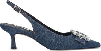Bibi Lou 60mm pumps verfraaid met stras - Blauw