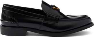 Prada brushed leather loafers - women - Leather - 37.5 - Black