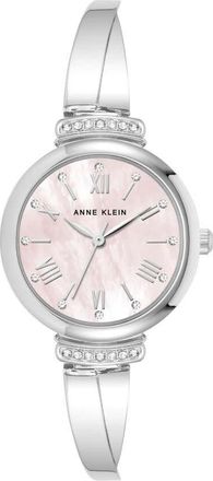 Anne Klein Quartz Ladies Premium Crystal Accented Bangle Watch Set AK-2245PKST