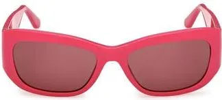 Guess Rectangular Sunglasses in Shiny Pink /Bordeaux at Nordstrom Rack