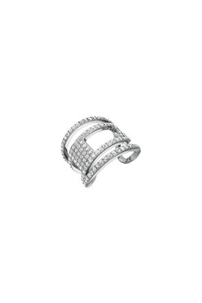 Diesel Stainless steel glitz D band ring - Rings - Unisex - Silver