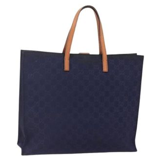 Gucci Pre-owned Tote Bags, female, Blue, Size: ONE SIZE Pre-owned Nylon Tote Bag