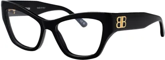 Balenciaga Womens Sunglasses Bb0362o Black-Black-Transparent Acetate Glasses & Frames Black/black/transparent