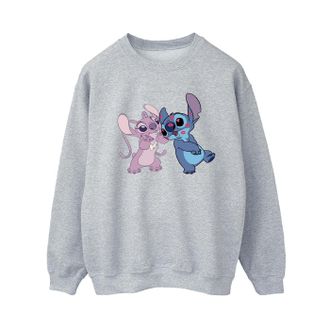 Disney Dames/Dames Lilo & Stitch Kisses Sweatshirt (Sportgrijs)