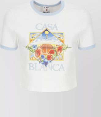 Casablanca tennis landscape ringer baby graphic top