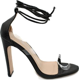 Generic Women Ladies LACE UP Clear Strap HIGH Heel Summer Party Sandals Shoes Size 3-8 Black