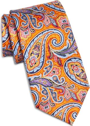 Nordstrom Paisley Silk Tie in Orange at Nordstrom