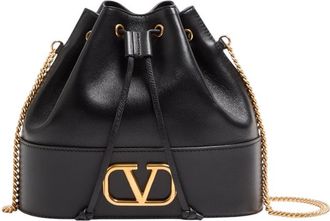 Valentino Garavani Black VLogo Mini Bucket Bag