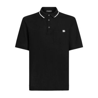 Dolce & Gabbana Heren, Tops, Zwart, Maat: XL Piqu&eacute;