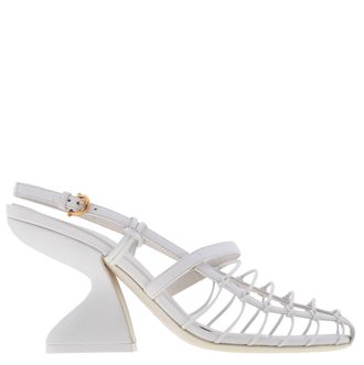 Ferragamo Ferragamo Shay 85 Cage Slingback Sandals, Size 7 C