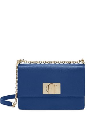 Furla Schoudertas met kettinghengsel en omslag - Blauw