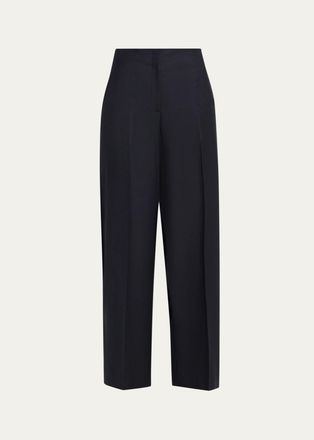 Lafayette 148 New York Thames Wide-Leg Brushed Wool Pants