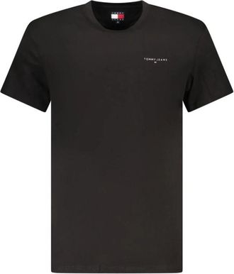 Tommy Hilfiger Zwarte Katoenen Heren T-Shirt - Heren - T-shirts - Zwart - L - Katoen - Tops