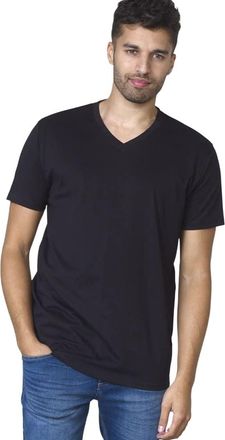 Generic Mens V-Neck T-Shirts Combed Cotton Regular and Plus Sizes Small - 8XL (7XL, Black)