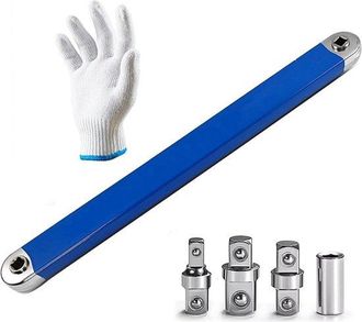 OEM Extensi&oacute;n En &Aacute;ngulo Recto, 38 Cm (15 Pulgadas), Acero Al Carbono, Incluye Guantes Y Es Compatible Con Llaves De Vaso De 1/4, 3/8 Y 1/2