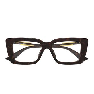Bottega Veneta Glasses, unisex, Brown, Size: 53 MM Cat-eye Rectangular Optical Frame