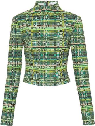 Ferragamo Ferragamo Technical Jersey Check Pattern Shirt