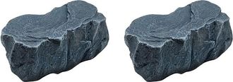 OEM 2 Cajas De Llaves Ocultas Con Acabado De Imitaci&oacute;n De Piedra Para Uso Exterior - Funda De Repuesto De Resina Segura Para Llaves De Jard&iacute;n O Patio (est